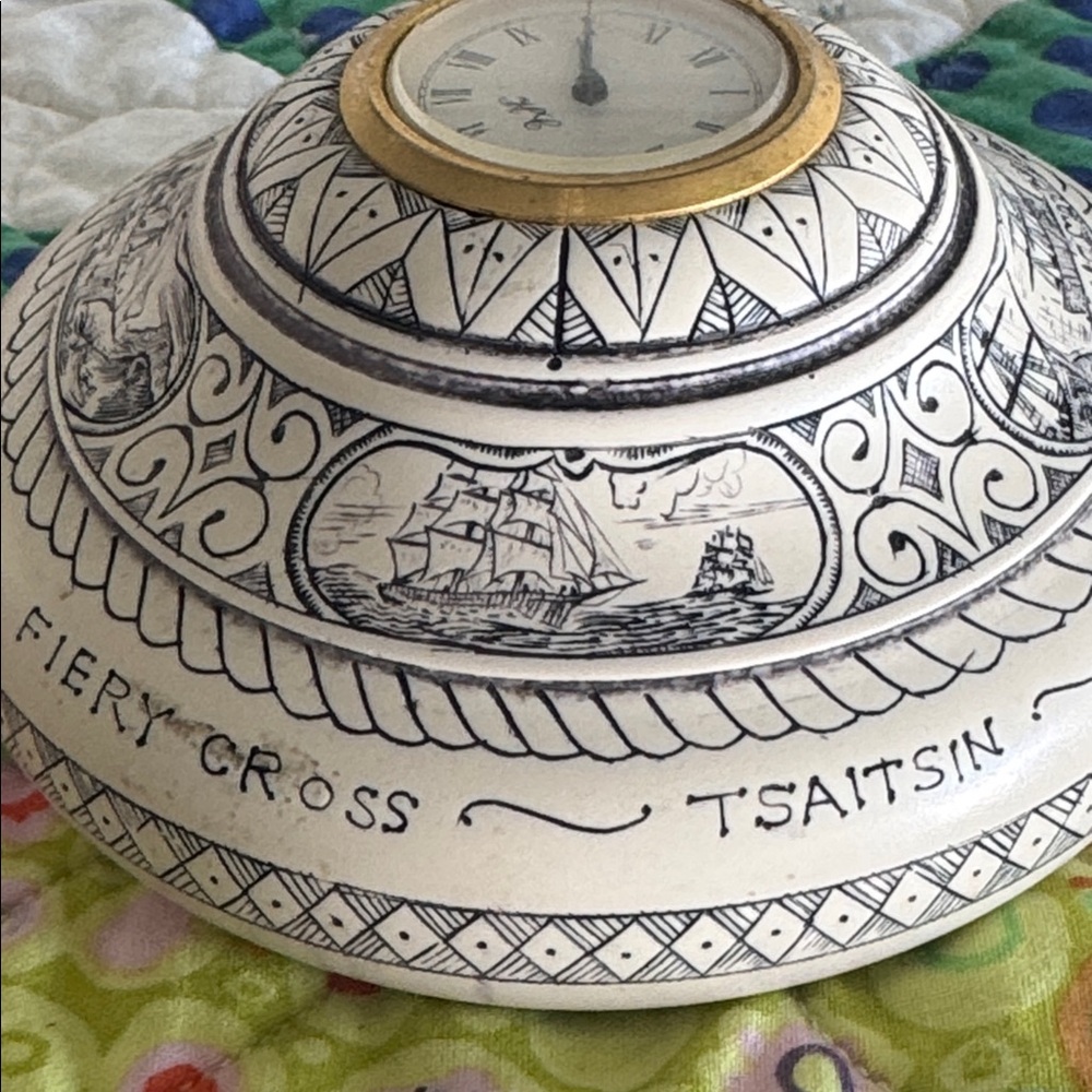 Vintage Great Tea Race 1866 Commemorative Desk Clock & Paperweight Nautical Chic - Picture 4 of 7